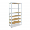 Meets-ecommerce UG Policový regál 200x90x60, 4-7 políc Farba: Biela, Počet polic: 6 políc