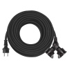 EMOS SK s.r.o. Vonkajší predlžovací kábel 25 m / 2 zásuvky / čierny / guma / 230 V / 1,5 mm2 - P0604