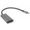 Prevodník USB-C na HDMI, rozlíšenie 4K a FULL HD 1080p, kovové púzdro