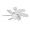 Homania Stropný ventilátor so svetlom EDM 33985 Aral Biela 50 W