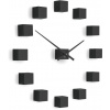 FUTURE TIME Dizajnové nástenné nalepovacie hodiny Future Time FT3000BK Cubic black