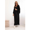 Legínovo Dámsky set s viskózou s rozopínateľnou mikinou a dlhými šatami béžový Farba: Čierna, Veľkosť: UNI