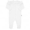 Dojčenský bavlnený overal New Baby Stripes biely