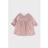 Detské zamatové šaty Mayoral Newborn 2819.2K.Newborn.9BYA ružová 75