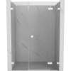 Mexen Lunar L sprchové dvere otočné pravé 120 cm, transparentné, biele - 834SL-120-050-20-00-P