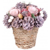 Ikebana MagicHome Vianoce, kvet v črepníku, 19 cm
