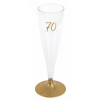 Santex Poháre plastové 70. narodeniny zlaté 14 cl