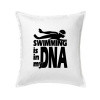 Swimming is in my DNA - Vankúš 50x50 - 50x50 - Iba poťah ( Biela )