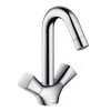 HansGrohe Logis - Stojančeková umývadlová batéria, s odtokovou súpravou, chróm 71222000