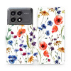 Flipové pouzdro Mobiwear - Xiaomi Poco X6 Pro 5G - MP04S Luční kvítí (Knížkové flip pouzdro, obal, kryt na mobil Xiaomi Poco X6 Pro 5G - MP04S Luční kvítí, materiál Umělá kůže + TPU - ochrana 360°, st