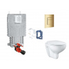 Grohe Uniset Set predstenovej inštalácie, klozetu, dosky SoftClose, tlačidla Skate Cosmopolitan a súpravy na vhadzovanie tabliet, Cool Sunrise SANI15BB4122-GR