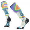 Smartwool Ski Zero Cusion Rainbow Trails Print OTC Laguna Blue 34-37