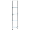 Regál s 5 policami, priehľadný 30x30x130 cm, tvrdené sklo-ForU-249516