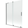 Mexen Velar dva-krídlové sprchové dvere posuvné 140 x 150 cm, transparentné, gun metal - 896-140-000-01-95