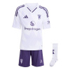 adidas Manchester United Away Minikit 2025 2026 Infants White 3-4 Years