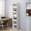 vidaXL Knižnica/deliaca stena biela 40x30x199 cm masívna borovica 808154