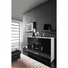 Cama Meble Komoda SOHO-UNI S8, biely mat/čierny lesk