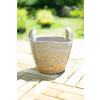 Kôš, košík - Boho bio košík z morskej trávy s ušami h = 23 cm (Boho bio košík z morskej trávy s ušami h = 23 cm)