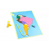 Moyo Montessori Moyo Montessori Puzzle - mapa Južná Amerika - bez rámčeka