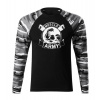 DRAGOWA Fit-T tričko s dlhým rukávom muscle army original, metro 160g/m2 - M