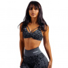 Nebbia Medium support sportovní podprsenka s leopardím vzorem PRIMAL 854 černá - XS