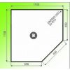 ROMOTOP Plech pod kamna 1100 x 1100 mm; varianta 