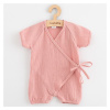 NEW BABY Dojčenský letný mušelínový overal New Baby pink Veľ. 56