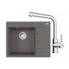 FRANKE SETG249ŠK fragranit drez 620x500mm CNG 611-62TL/2 Š.kameň+batéria FS 3230.031 Chróm FRA 114.0700.682