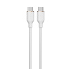 Devia kábel USB-C to USB-C Jelly Series Silicone Cable 1.2m - White 6938595386664