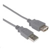 PREMIUMCORD Kabel USB 2.0 A-A 5m, prodlužovací (M/F) šedý kupaa5