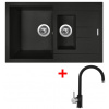 Granitový drez Sinks AMANDA 780.1 Metalblack + batéria VITALIA GR