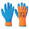 PORTWEST COLD GRIP A145 / Zimné latexové rukavice - oranžová/modrá XL