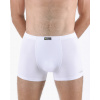EcoBamboo Bambusové boxerky s kratšou nohavičkou a potlačou 73129P - Biela XL/XXL