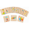Spoločenská hra Drevená hra Farebný tangram Goki