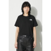 Tričko The North Face W Simple Dome Cropped Slim Tee dámske, čierna farba, NF0A87U4JK31