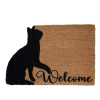 Home Elements Rohožka Welcome s mačkou
