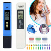 TESTER KVALITY VODY S PODSVIETENÝM LCD DISPLEJOM, MERAČ PH, 3 V 1 TDS + EC