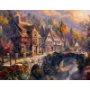 NORIMPEX Diamantové maľovanie Horské mestečko pri vode 30x40cm
