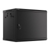 LANBERG RACK CABINET 19” WALL-MOUNT 9U/600X450 FOR SELF-ASSEMBLY WITH METAL DOOR BLACK (FLAT PACK) WF01-6409-00B