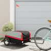 Vozík za bicykel, čierno červený 45 kg, železo-ForU-94041