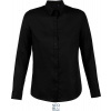 NEOBLU | Blaise Women, Mikro keprová dámska košeľa s dl. rukávom, čierna deep, 3XL