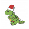 CUKROVÁ TLAČ Opłatek na Tort Cukrová hmota Vianočný dinosaurus #5 + MENO