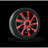 Ozdobné kryty kolies červená 16'' DRACO CS Black Red, 4ks