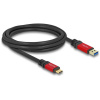 Delock USB kábel USB-A zástrčka, USB-C ® zástrčka 2.00 m čierna, červená 80618; 80618