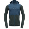 Pánska merino mikina / bunda Devold Heroy Hybrid JKT Man woods/flood XL
