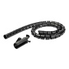 StarTech.com 2.5m (8.2ft) Cable Management Sleeve - Spiral - 1 (25mm) Diameter - W/ Cable Loading Tool - Black (CMSCOILED2) - Sada pro spojkování kabelů - černá - 2.5 m