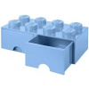 LEGO® úložný box so šuplíkmi 250x500x180mm svetlo modrý