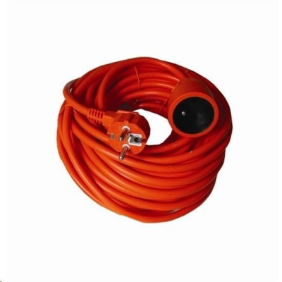 Solight prodlužovací kabel - spojka, 1 zásuvka, oranžová, 20m PS17