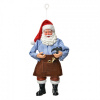 Clayre & Eef Závesná vianočná dekorácia Santa Claus držiaca kladivo - 10*6*17 cm - Clayre & Eef