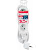 Strend Pro Kábel DG-F803B L-3 m, predlžovací, biely, 3x zásuvka